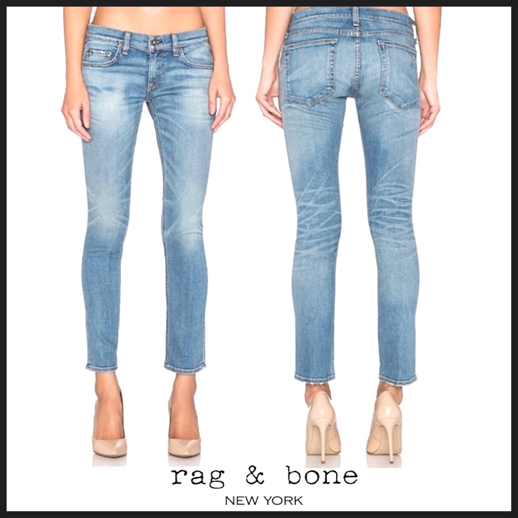 Rag & Bone Premium The Dre Slim Boyfriend Denim Jean (Cln Mariner Blue) Size 26
